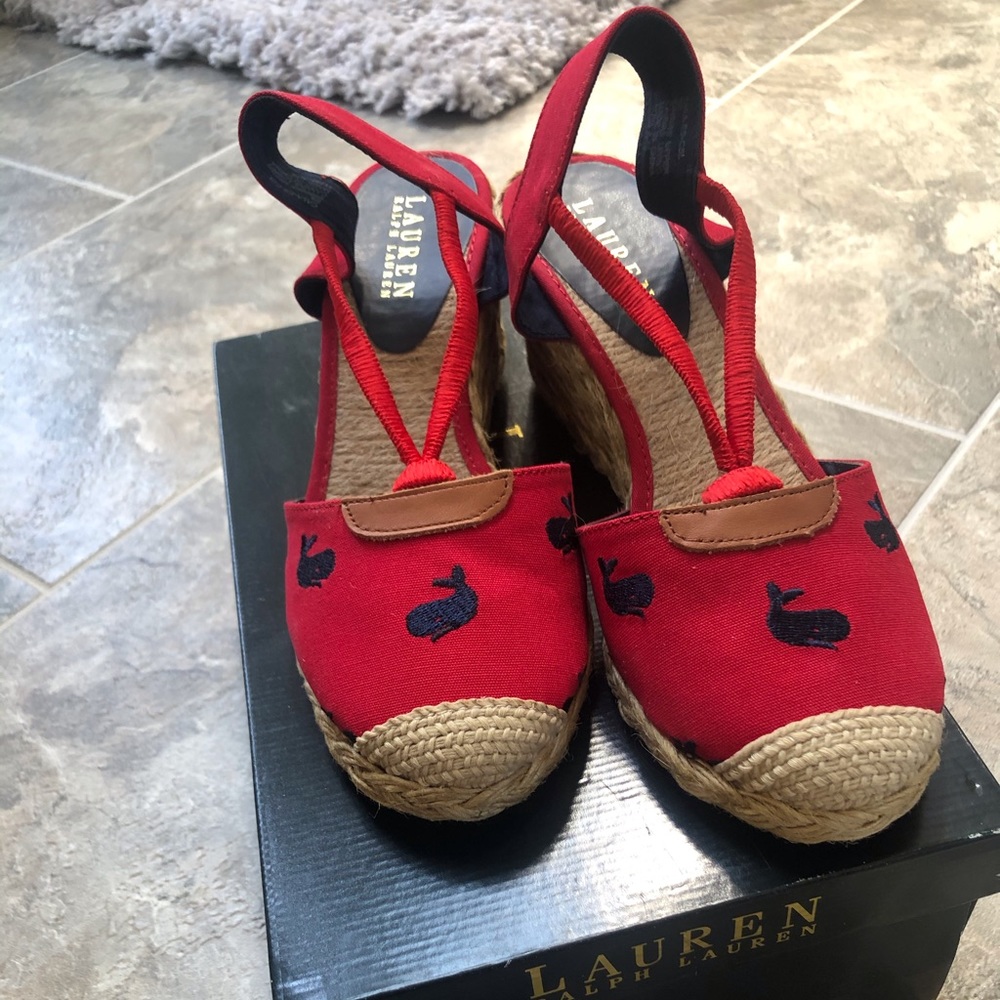 Ralph Lauren Nautical Whale Wedges